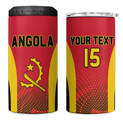 Afro Basketball Custom Angola 4 in 1 Can Cooler Tumbler Go Champions - African Pride