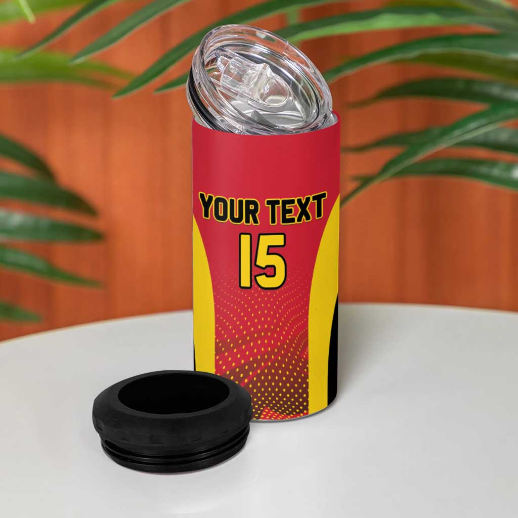 Afro Basketball Custom Angola 4 in 1 Can Cooler Tumbler Go Champions - African Pride