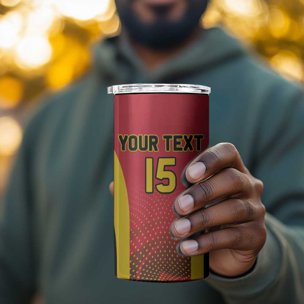 Afro Basketball Custom Angola 4 in 1 Can Cooler Tumbler Go Champions - African Pride