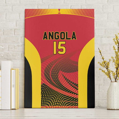 Afro Basketball Custom Angola Canvas Wall Art Go Champions - African Pride