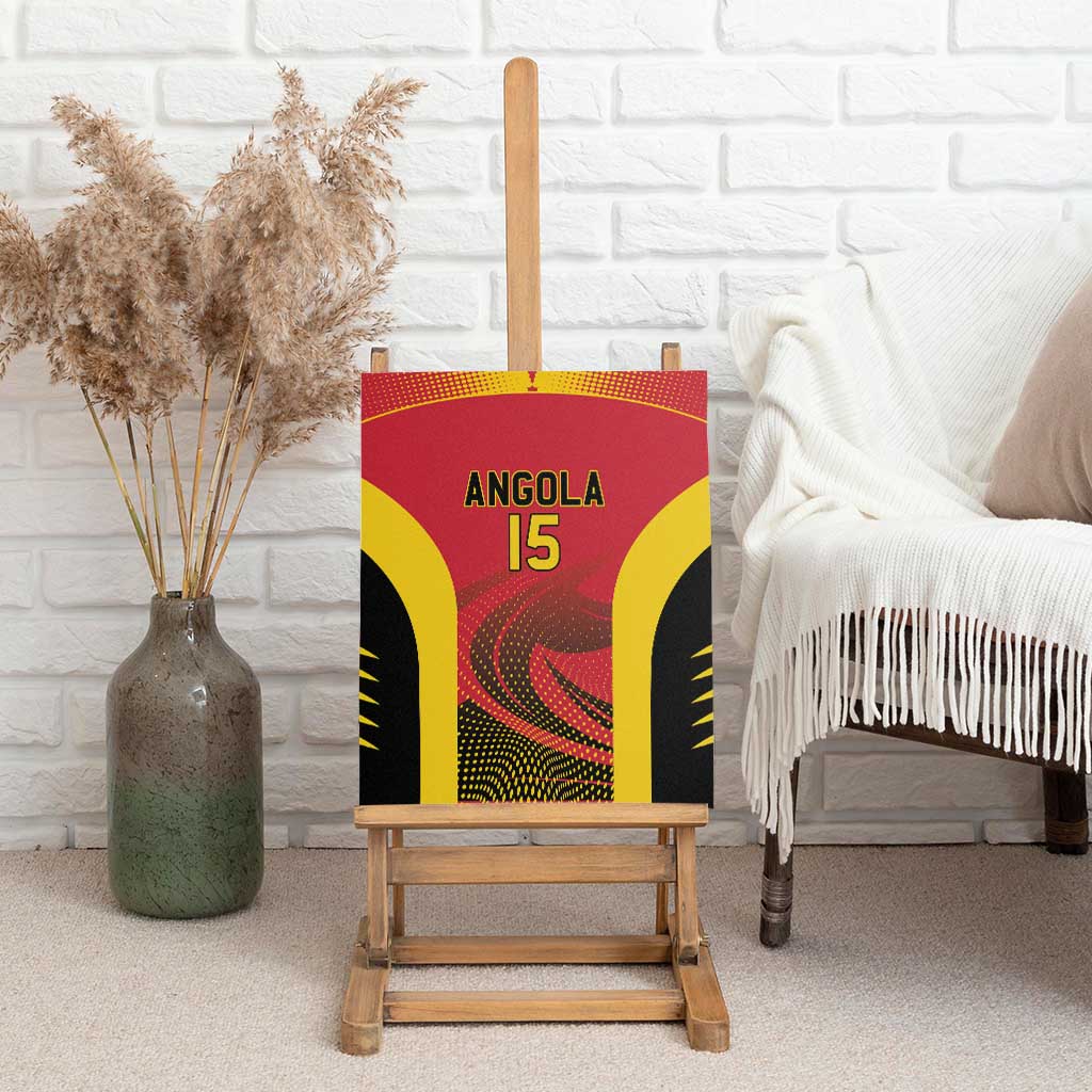 Afro Basketball Custom Angola Canvas Wall Art Go Champions - African Pride