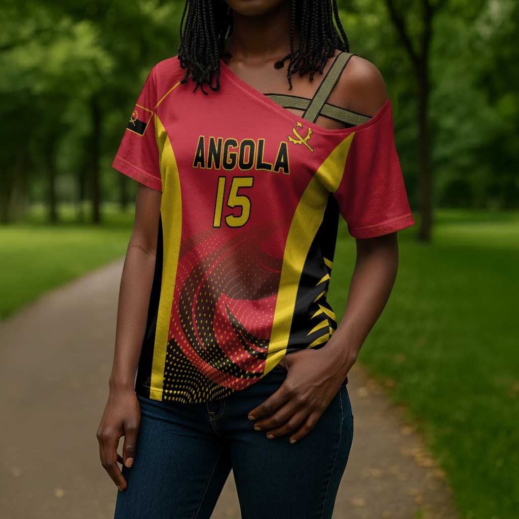 Angola Basketball Custom Cross Shoulder Shirt Go Champions