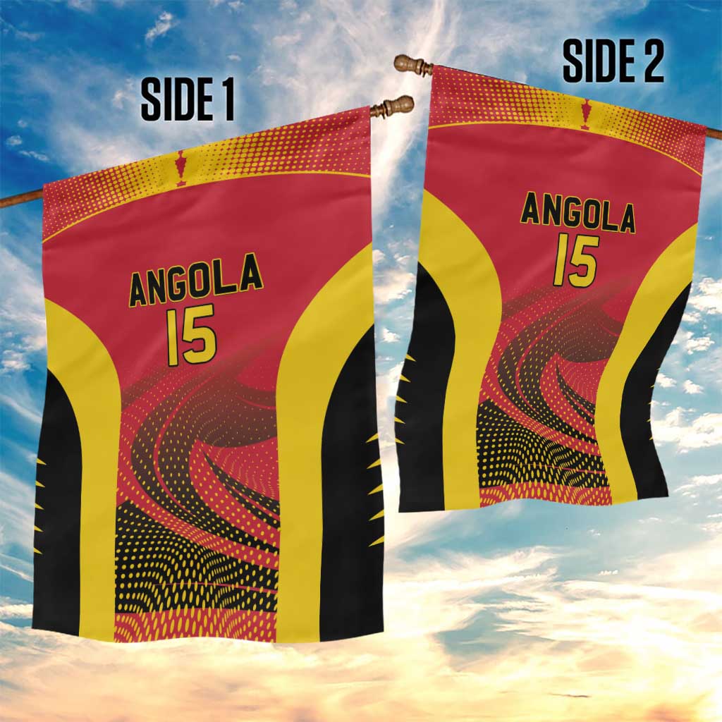 Afro Basketball Custom Angola Garden Flag Go Champions - African Pride