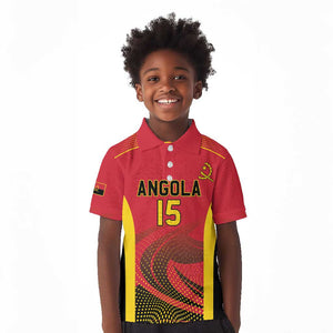 Afro Basketball Custom Angola Kid Polo Shirt Go Champions - African Pride