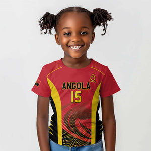 Afro Basketball Custom Angola Kid T shirt Go Champions - African Pride