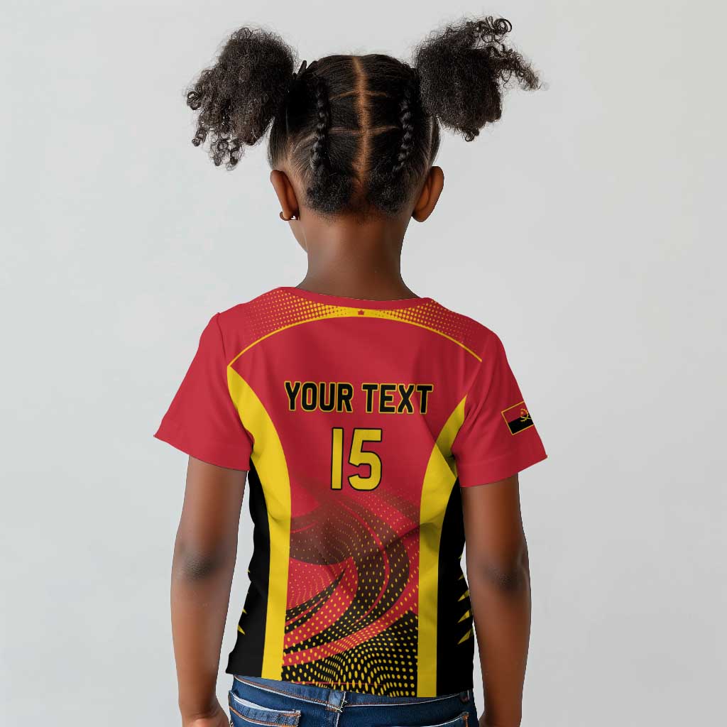 Afro Basketball Custom Angola Kid T shirt Go Champions - African Pride