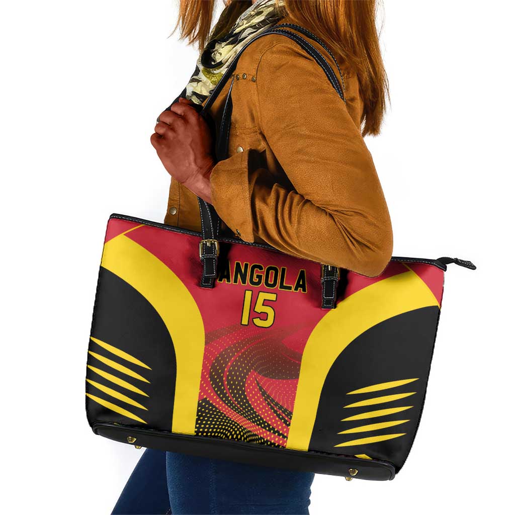 Afro Basketball Custom Angola Leather Tote Bag Go Champions - African Pride