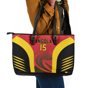 Afro Basketball Custom Angola Leather Tote Bag Go Champions - African Pride
