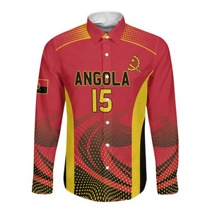 Afro Basketball Custom Angola Long Sleeve Button Shirt Go Champions - African Pride