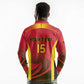 Afro Basketball Custom Angola Long Sleeve Polo Shirt Go Champions - African Pride