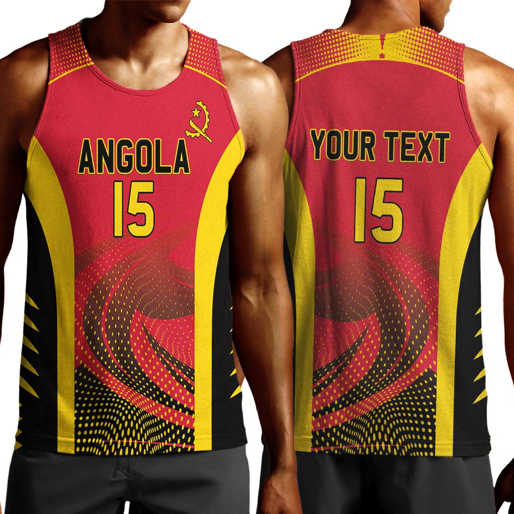 Afro Basketball Custom Angola Men Tank Top Go Champions - African Pride