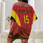 Afro Basketball Custom Angola Off Shoulder Short Dress Go Champions - African Pride