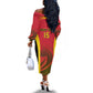 Afro Basketball Custom Angola Off The Shoulder Long Sleeve Dress Go Champions - African Pride