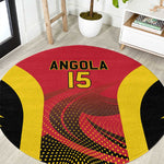 Afro Basketball Custom Angola Round Carpet Go Champions - African Pride
