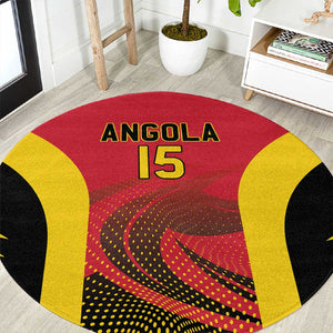Afro Basketball Custom Angola Round Carpet Go Champions - African Pride