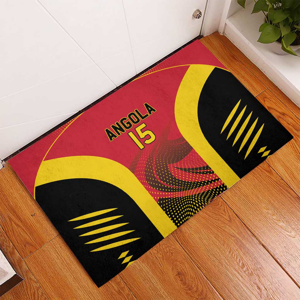 Afro Basketball Custom Angola Rubber Doormat Go Champions - African Pride