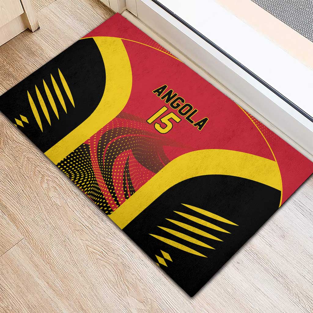 Afro Basketball Custom Angola Rubber Doormat Go Champions - African Pride