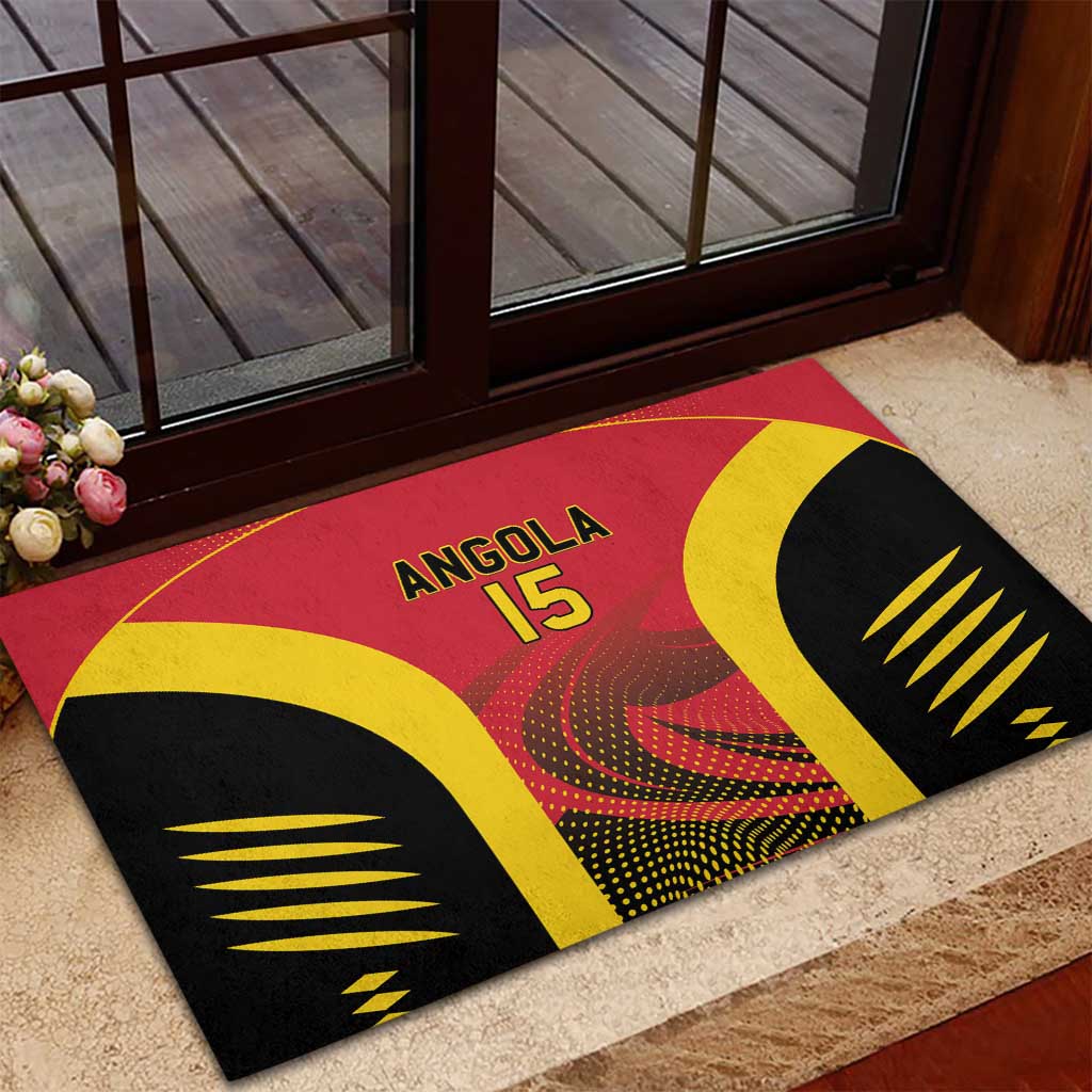 Afro Basketball Custom Angola Rubber Doormat Go Champions - African Pride