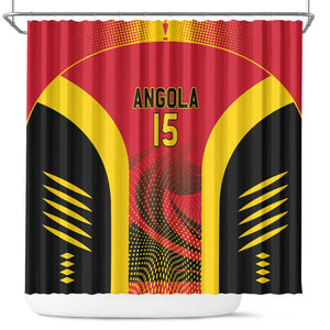 Afro Basketball Custom Angola Shower Curtain Go Champions - African Pride