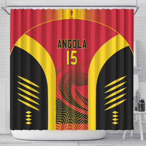 Afro Basketball Custom Angola Shower Curtain Go Champions - African Pride