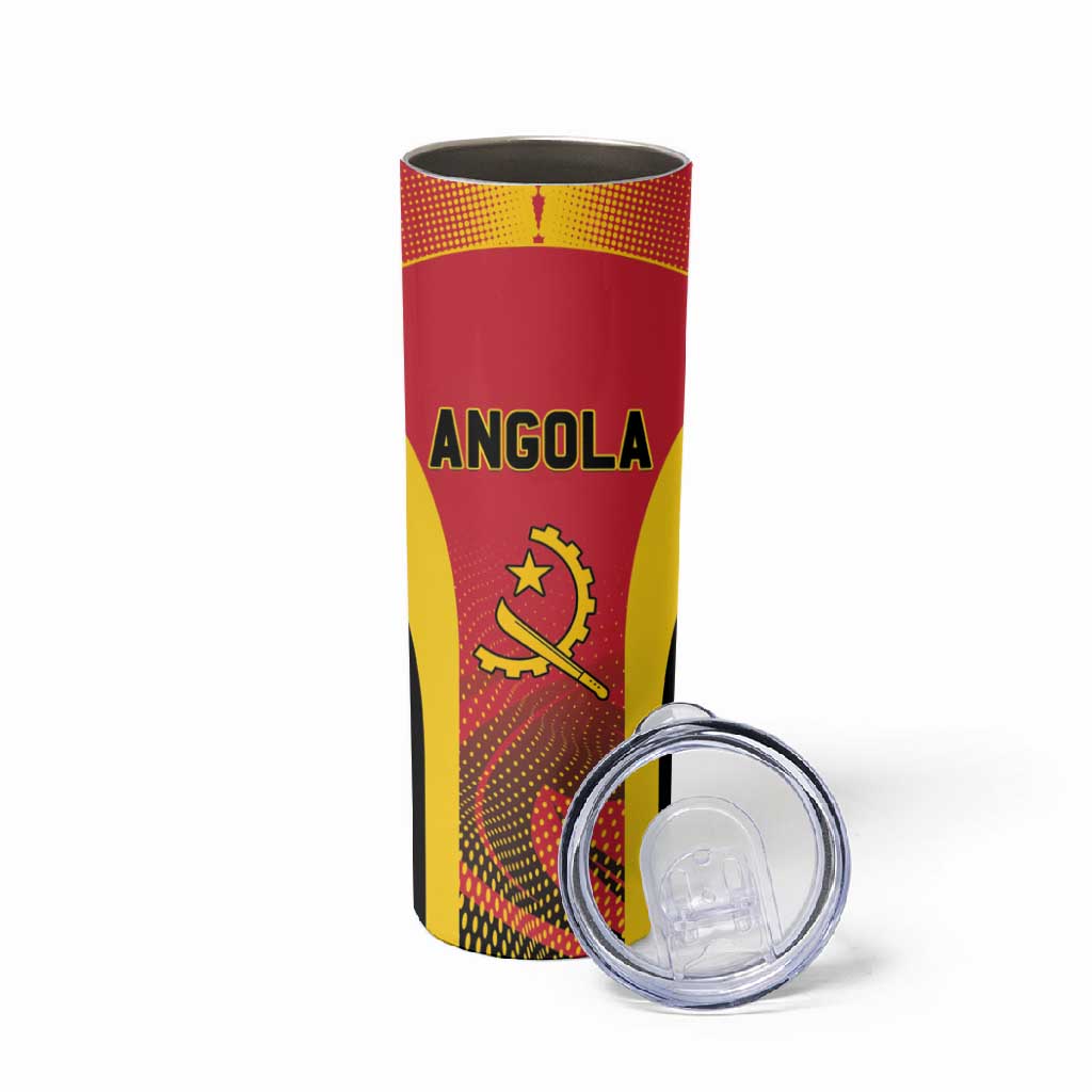 Afro Basketball Custom Angola Skinny Tumbler Go Champions - African Pride