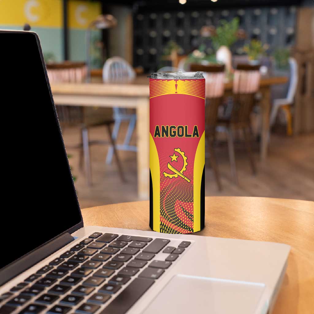Afro Basketball Custom Angola Skinny Tumbler Go Champions - African Pride