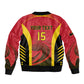 Afro Basketball Custom Angola Sleeve Zip Bomber Jacket Go Champions - African Pride