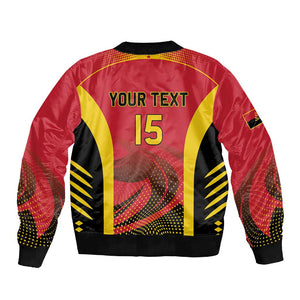 Afro Basketball Custom Angola Sleeve Zip Bomber Jacket Go Champions - African Pride