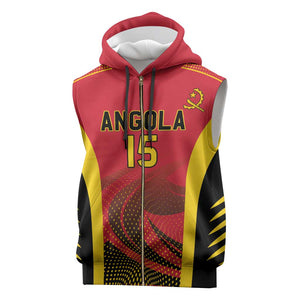 Afro Basketball Custom Angola Sleeveless Zip Hoodie Go Champions - African Pride