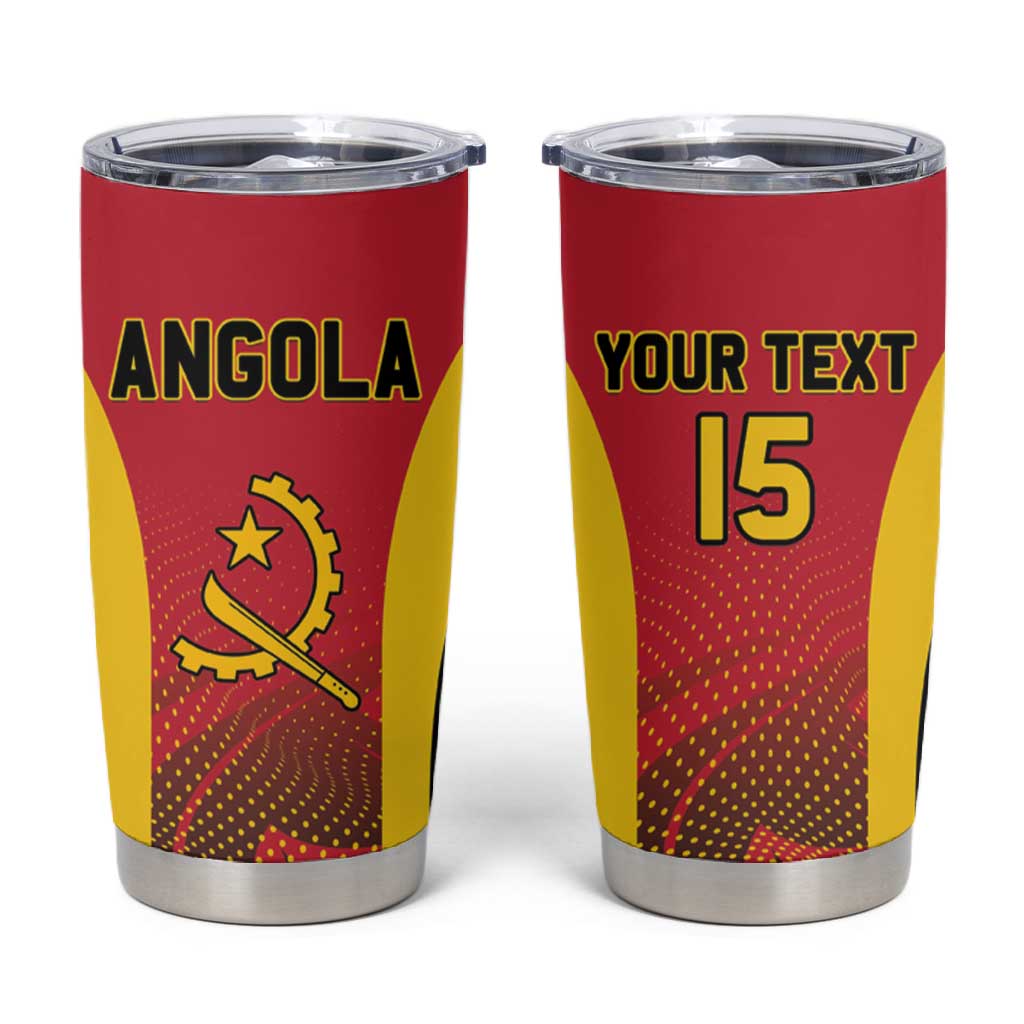 Afro Basketball Custom Angola Tumbler Cup Go Champions - African Pride