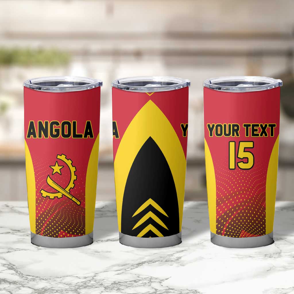 Afro Basketball Custom Angola Tumbler Cup Go Champions - African Pride