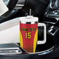 Afro Basketball Custom Angola Tumbler With Handle Go Champions - African Pride