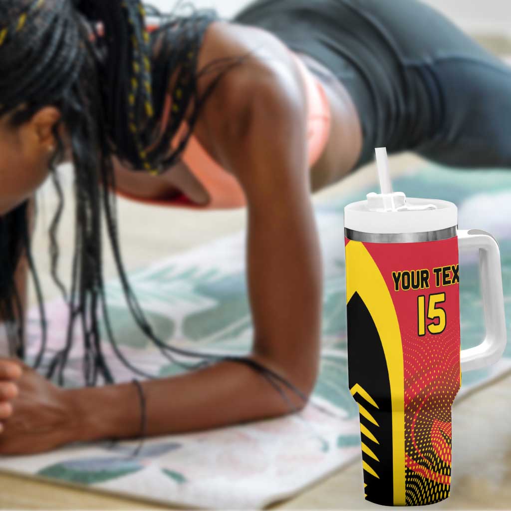 Afro Basketball Custom Angola Tumbler With Handle Go Champions - African Pride