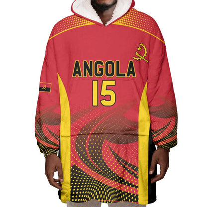 Afro Basketball Custom Angola Wearable Blanket Hoodie Go Champions - African Pride