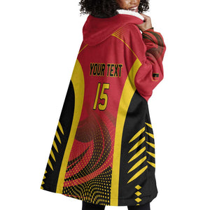 Afro Basketball Custom Angola Wearable Blanket Hoodie Go Champions - African Pride