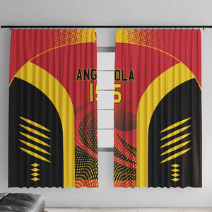 Afro Basketball Custom Angola Window Curtain Go Champions - African Pride