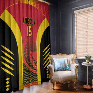 Afro Basketball Custom Angola Window Curtain Go Champions - African Pride
