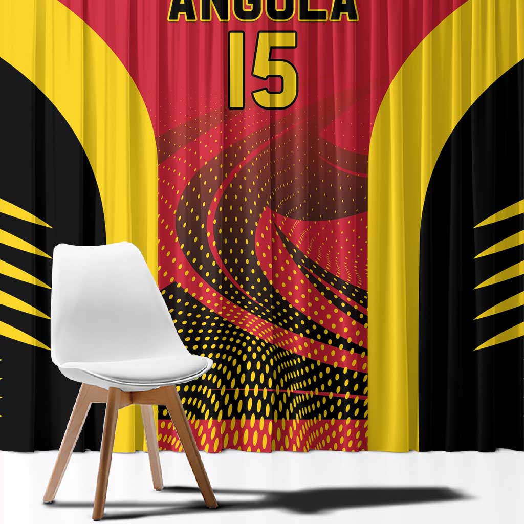 Afro Basketball Custom Angola Window Curtain Go Champions - African Pride