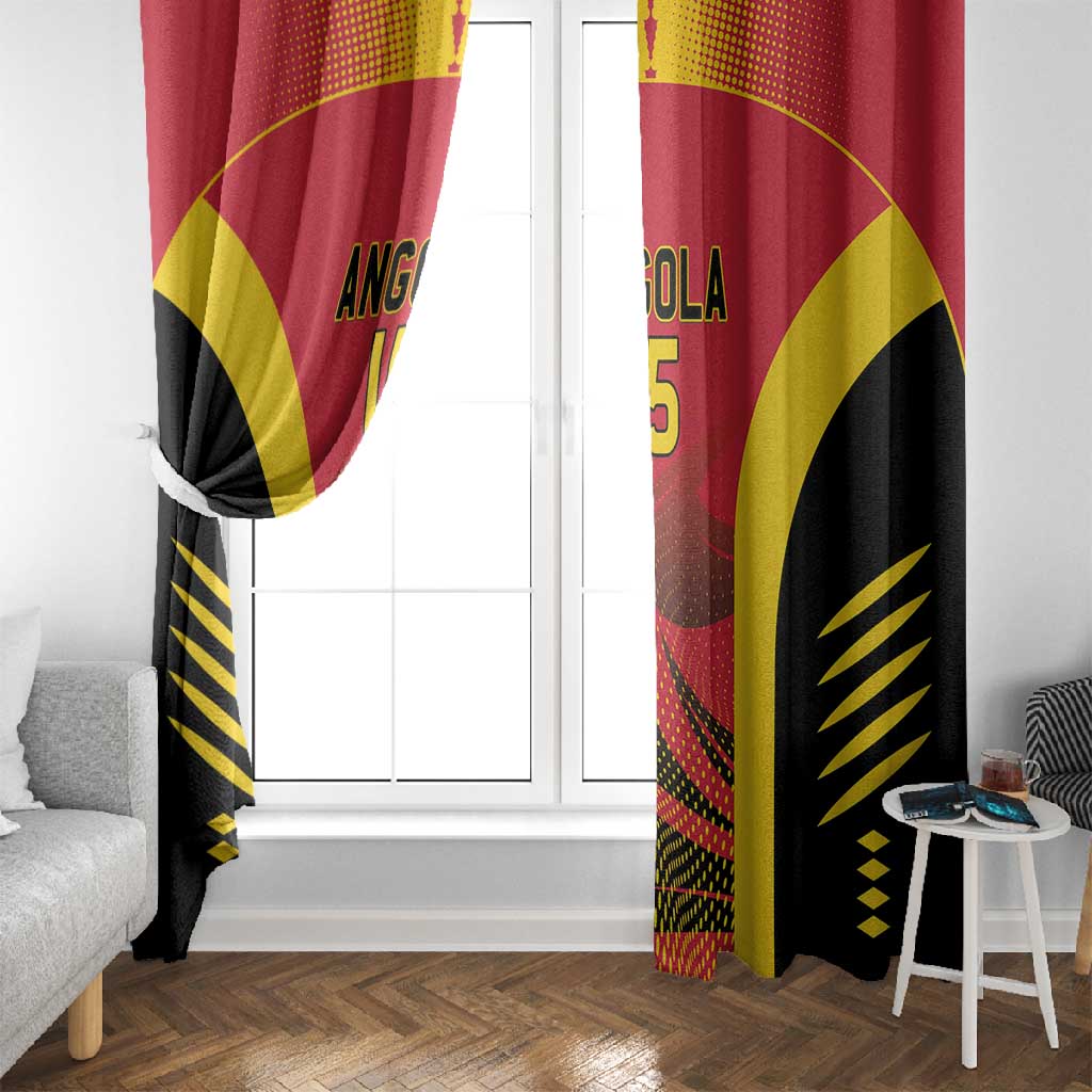 Afro Basketball Custom Angola Window Curtain Go Champions - African Pride