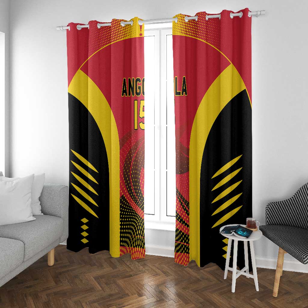 Afro Basketball Custom Angola Window Curtain Go Champions - African Pride