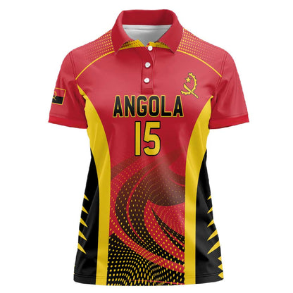 Afro Basketball Custom Angola Women Polo Shirt Go Champions - African Pride