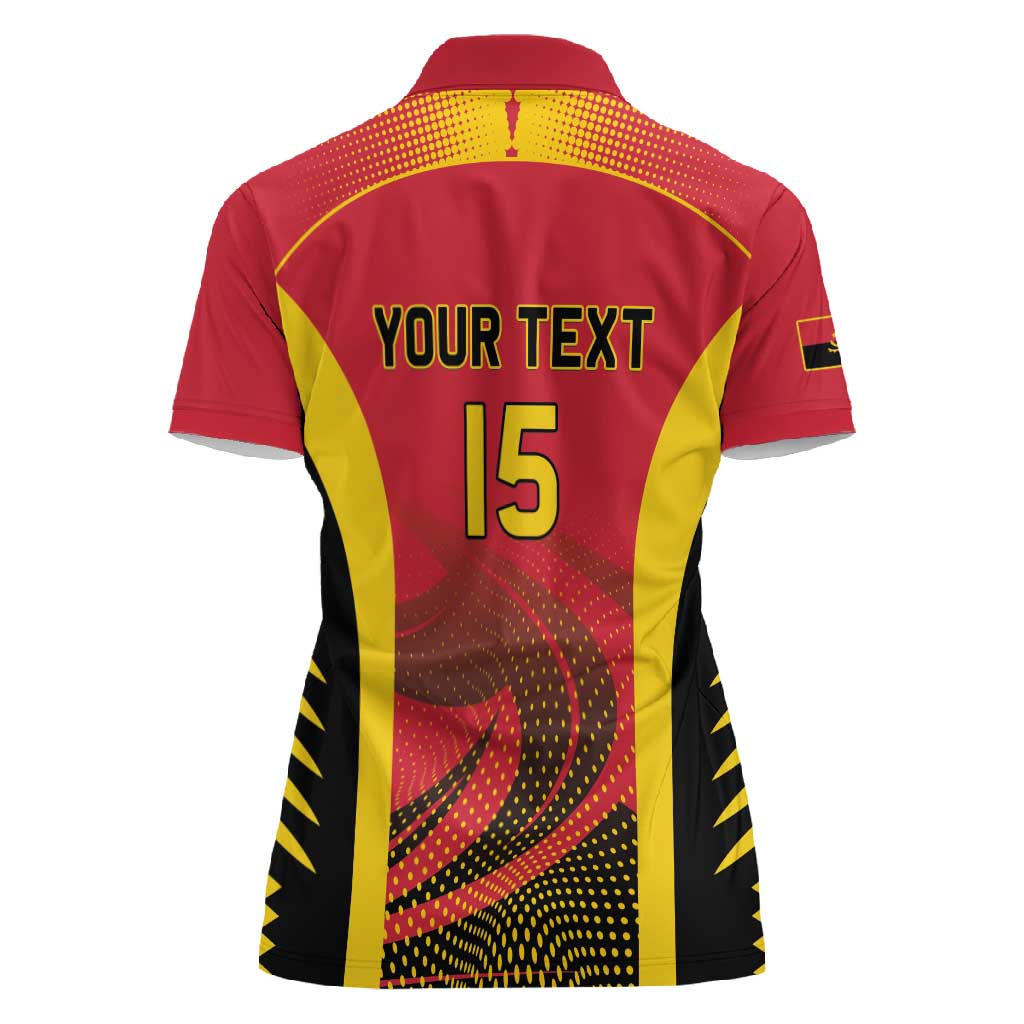 Afro Basketball Custom Angola Women Polo Shirt Go Champions - African Pride