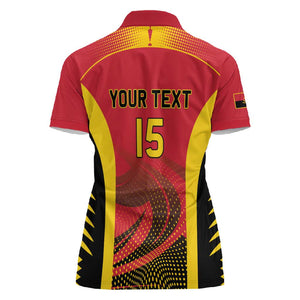 Afro Basketball Custom Angola Women Polo Shirt Go Champions - African Pride