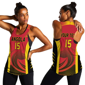 Afro Basketball Custom Angola Women Racerback Tank Go Champions - African Pride