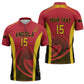 Angola Basketball Custom Zipper Polo Shirt Go Champions