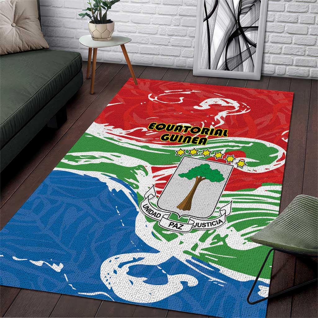 Equatorial Guinea Area Rug Happy Independence Day - African Pride