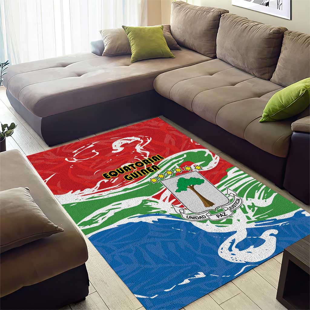 Equatorial Guinea Area Rug Happy Independence Day - African Pride