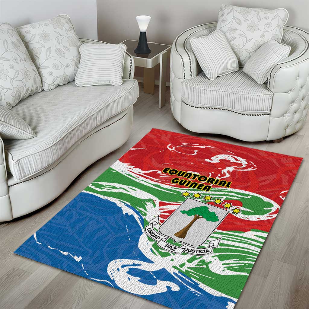 Equatorial Guinea Area Rug Happy Independence Day - African Pride