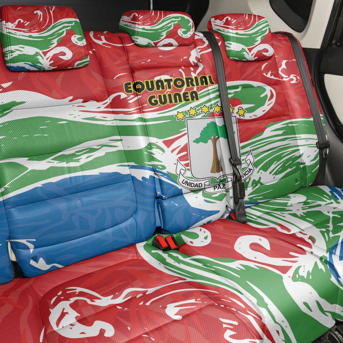 Equatorial Guinea Back Car Seat Cover Happy Independence Day - African Pride