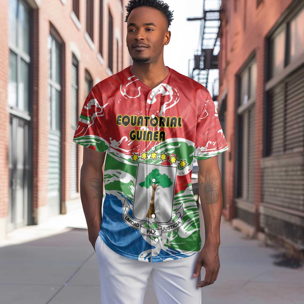 Equatorial Guinea Personalized Baseball Jersey Happy Independence Day - African Pride